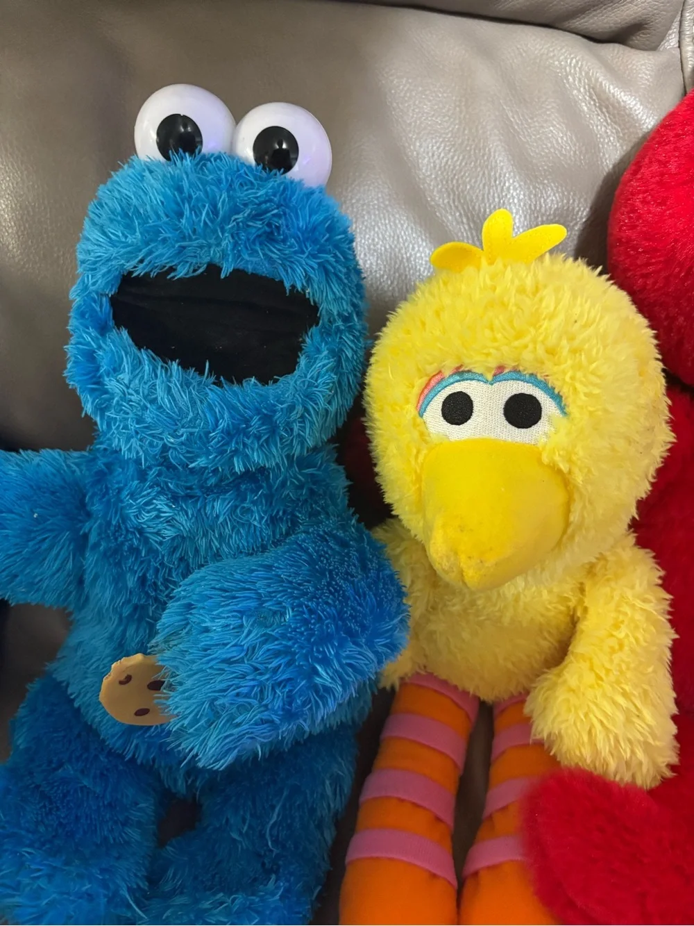 Sesame Street 4 Plush Character Character Dolls + Feed Me Cookie Monster